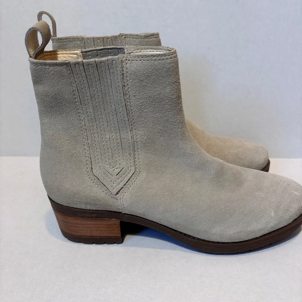 Matisse Women's Lily Taupe Suede Ankle‎ Boots Block Heel Western Style 9M